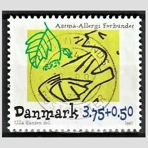 FRIMRKER DANMARK | 1997 - AFA 1146 - Astma-Allergi Forbundet - 3,75 + 0,50 Kr. flerfarvet - Pnt Stemplet