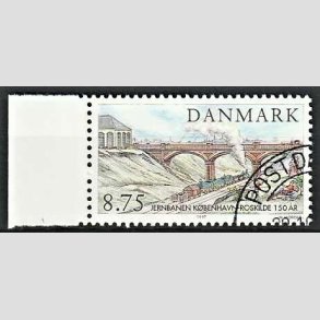 FRIMRKER DANMARK | 1997 - AFA 1149 - Jernbanen Kbenhavn-Roskilde 150 r. - 8,75 Kr. Carlsbergbroen - Pnt Stemplet