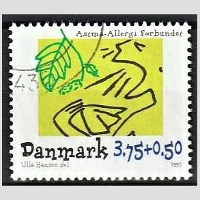 FRIMRKER DANMARK | 1997 - AFA 1146 - Astma-Allergi Forbundet - 3,75 + 0,50 Kr. flerfarvet - Pnt Stemplet