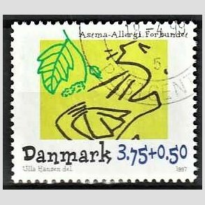 FRIMRKER DANMARK | 1997 - AFA 1146 - Astma-Allergi Forbundet - 3,75 + 0,50 Kr. flerfarvet - Pnt Stemplet