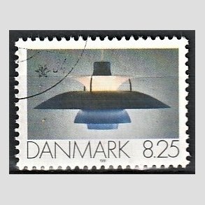 FRIMRKER DANMARK | 1991 - AFA 0998 - Dansk Brugskunst - 8,25 Kr. flerfarvet - Pnt Stemplet