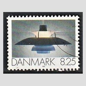 FRIMRKER DANMARK | 1991 - AFA 0998 - Dansk Brugskunst - 8,25 Kr. flerfarvet - Pnt Stemplet