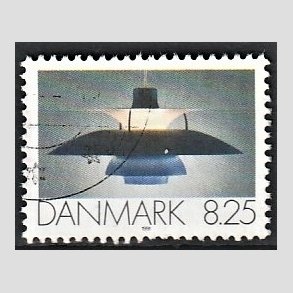 FRIMRKER DANMARK | 1991 - AFA 0998 - Dansk Brugskunst - 8,25 Kr. flerfarvet - Pnt Stemplet