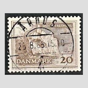 FRIM�RKER DANMARK | 1962 - AFA 411 - M�ns klint - 20 �re gr�brun - Pragt Stemplet �rhus