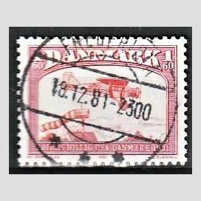 FRIM�RKER DANMARK | 1981 - AFA 739 - Flyvning - 1,60 Kr. r�d - Pragt Stemplet Fredericia