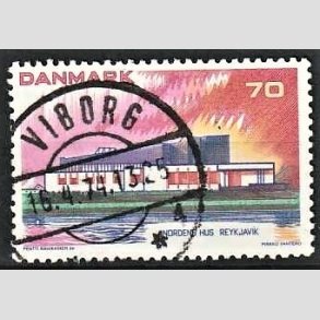 FRIM�RKER DANMARK | 1973 - AFA 547 - Nordens hus. - 70 �re flerfarvet - Pragt Stemplet Viborg