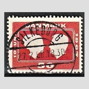 FRIM�RKER DANMARK | 1967 - AFA 458F - Kongeligt bryllup - 50 �re r�d - Pragt Stemplet Silkeborg