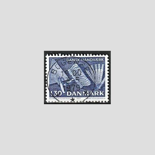 FRIMRKER DANMARK | 1977 - AFA 643 - Dansk hndvrk - 1,30 Kr. bl - Pragt Stemplet Randers