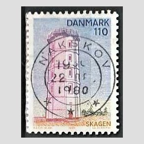 FRIM�RKER DANMARK | 1980 - AFA 701 - Nord for Limfjorden - 110 �re flerfarvet - Pragt Stemplet Nakskov