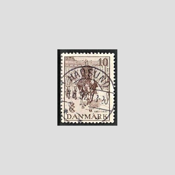 FRIMRKER DANMARK | 1937 - AFA 240 - Chr. X 25 re jubilum 10 re brun - Lux Stemplet Hadsund