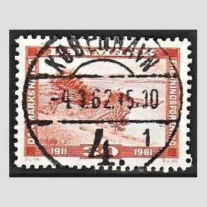 FRIM�RKER DANMARK | 1961 - AFA 392 - Naturfredningsforening 50 �r. - 30 �re brunr�d - Pragt Stemplet K�benhavn