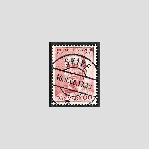 FRIMRKER DANMARK | 1967 - AFA 466 - Chr. Sonne - 60 re rd - Pragt Stemplet Skive