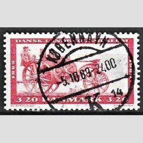 FRIM�RKER DANMARK | 1989 - AFA 942 - Dansk Landbrugsmuseum 100 �r - 3,20 Kr. r�dbrun - Pragt Stemplet K�benhavn