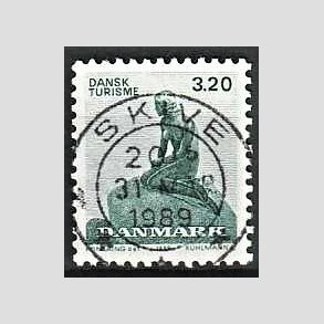 FRIM�RKER DANMARK | 1989 - AFA 932 - Dansk turisme i 100 �r - 3,20 Kr. gr�n - Pragt Stemplet Skive