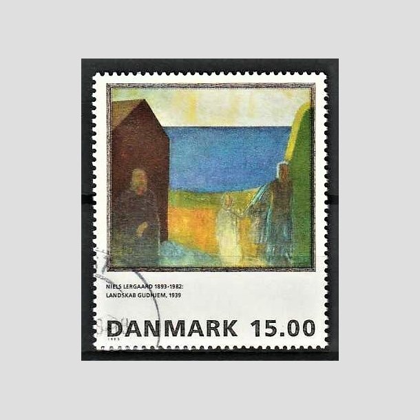 FRIMRKER DANMARK | 1995 - AFA 1100 - Maleriserie 8. - 15,00 Kr. Niels Lergaard - Pnt Stemplet