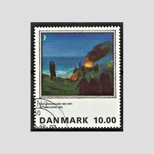 FRIMRKER DANMARK | 1995 - AFA 1099 - Maleriserie 8. - 10,00 Kr. Jens Sndergaard - Pnt Stemplet