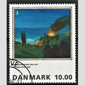 FRIMRKER DANMARK | 1995 - AFA 1099 - Maleriserie 8. - 10,00 Kr. Jens Sndergaard - Pnt Stemplet