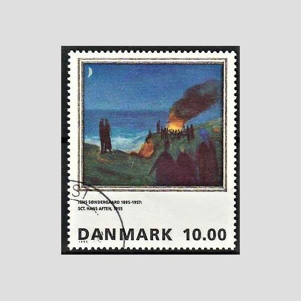 FRIMRKER DANMARK | 1995 - AFA 1099 - Maleriserie 8. - 10,00 Kr. Jens Sndergaard - Pnt Stemplet