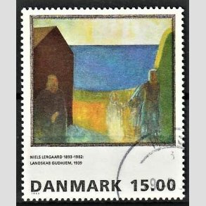 FRIMRKER DANMARK | 1995 - AFA 1100 - Maleriserie 8. - 15,00 Kr. Niels Lergaard - Pnt Stemplet