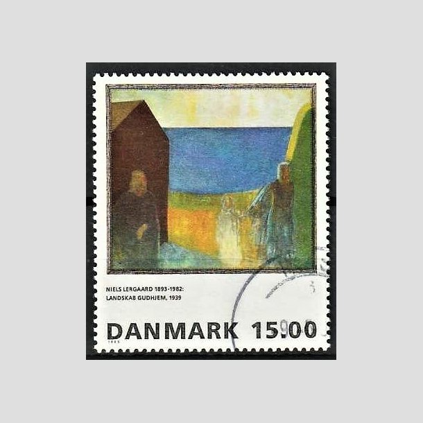 FRIMRKER DANMARK | 1995 - AFA 1100 - Maleriserie 8. - 15,00 Kr. Niels Lergaard - Pnt Stemplet