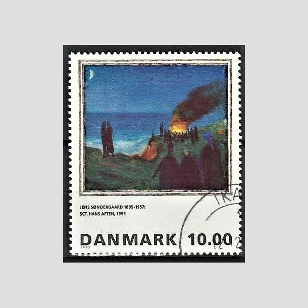 FRIMRKER DANMARK | 1995 - AFA 1099 - Maleriserie 8. - 10,00 Kr. Jens Sndergaard - Pnt Stemplet