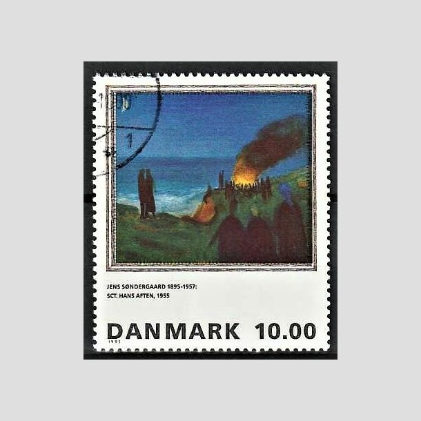 FRIMRKER DANMARK | 1995 - AFA 1099 - Maleriserie 8. - 10,00 Kr. Jens Sndergaard - Pnt Stemplet