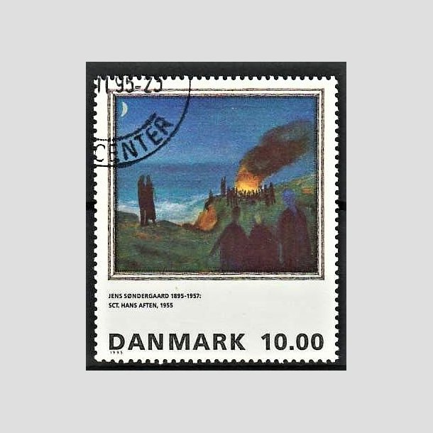 FRIMRKER DANMARK | 1995 - AFA 1099 - Maleriserie 8. - 10,00 Kr. Jens Sndergaard - Pnt Stemplet