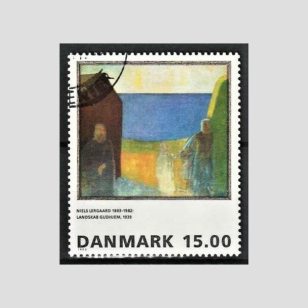 FRIMRKER DANMARK | 1995 - AFA 1100 - Maleriserie 8. - 15,00 Kr. Niels Lergaard - Pnt Stemplet