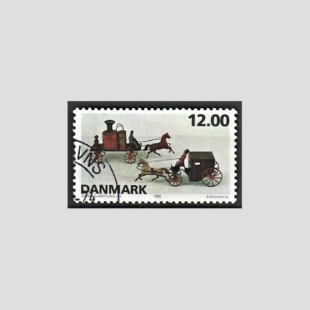 FRIMRKER DANMARK | 1995 - AFA 1106 - Dansk legetj - 12,00 Kr. flerfarvet - Pnt Stemplet