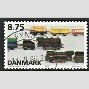 FRIMRKER DANMARK | 1995 - AFA 1105 - Dansk legetj - 8,75 Kr. flerfarvet - Pnt Stemplet