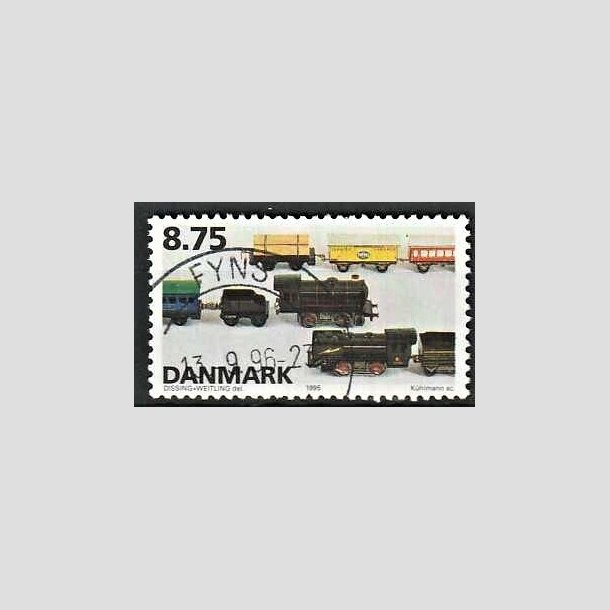 FRIMRKER DANMARK | 1995 - AFA 1105 - Dansk legetj - 8,75 Kr. flerfarvet - Pnt Stemplet