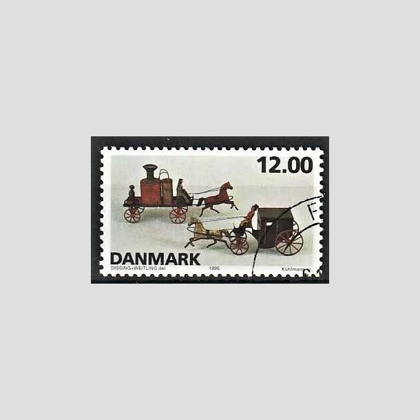 FRIMRKER DANMARK | 1995 - AFA 1106 - Dansk legetj - 12,00 Kr. flerfarvet - Pnt Stemplet