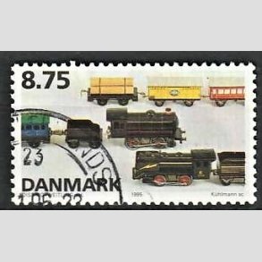 FRIMRKER DANMARK | 1995 - AFA 1105 - Dansk legetj - 8,75 Kr. flerfarvet - Pnt Stemplet
