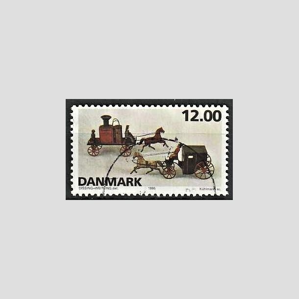 FRIMRKER DANMARK | 1995 - AFA 1106 - Dansk legetj - 12,00 Kr. flerfarvet - Pnt Stemplet