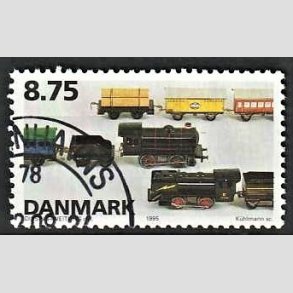 FRIMRKER DANMARK | 1995 - AFA 1105 - Dansk legetj - 8,75 Kr. flerfarvet - Pnt Stemplet