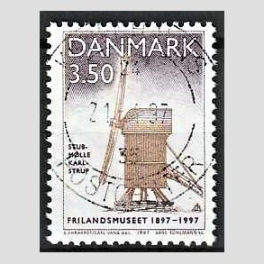 FRIMRKER DANMARK | 1997 - AFA 1139 - Frilandsmuseet 100 r. - 3,50 Kr. Stubmlle - Pnt Stemplet