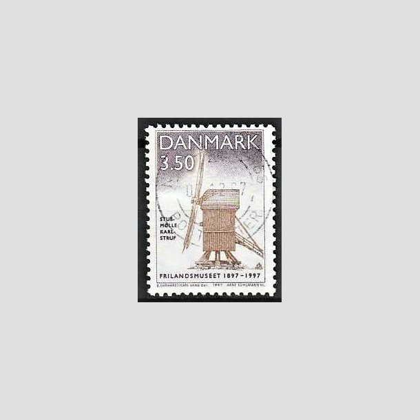 FRIMRKER DANMARK | 1997 - AFA 1139 - Frilandsmuseet 100 r. - 3,50 Kr. Stubmlle - Pnt Stemplet