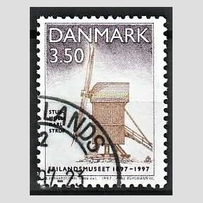 FRIMRKER DANMARK | 1997 - AFA 1139 - Frilandsmuseet 100 r. - 3,50 Kr. Stubmlle - Pnt Stemplet