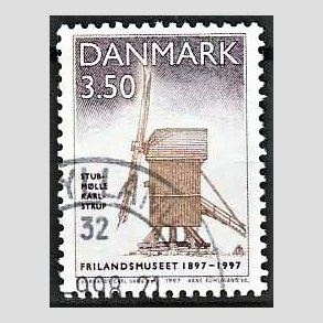 FRIMRKER DANMARK | 1997 - AFA 1139 - Frilandsmuseet 100 r. - 3,50 Kr. Stubmlle - Pnt Stemplet