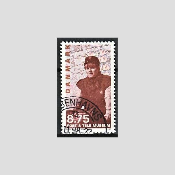 FRIMRKER DANMARK | 1998 - AFA 1179 - Post og Tele museet - 8,75 Kr. Nutidigt postbud - Pnt Stemplet