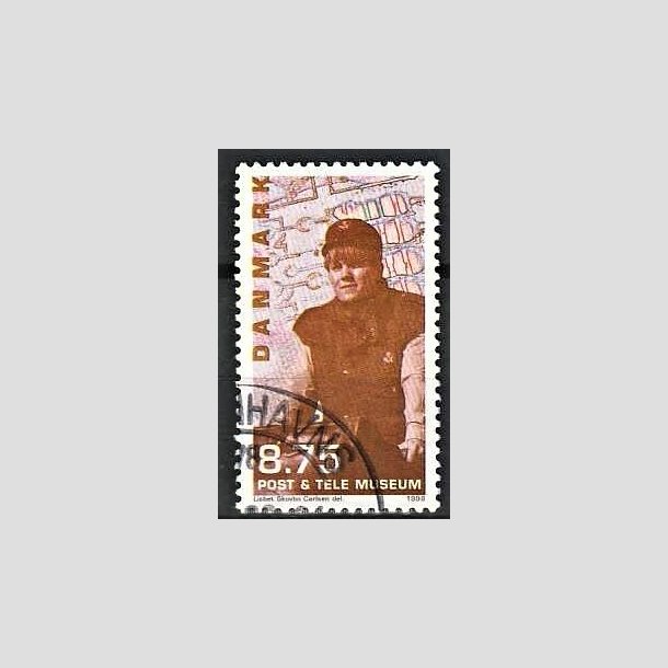 FRIMRKER DANMARK | 1998 - AFA 1179 - Post og Tele museet - 8,75 Kr. Nutidigt postbud - Pnt Stemplet