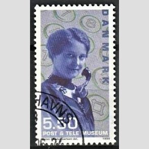 FRIMRKER DANMARK | 1998 - AFA 1178 - Post og Tele museet - 5,50 Kr. Telefonistinde - Pnt Stemplet