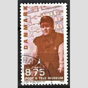 FRIMRKER DANMARK | 1998 - AFA 1179 - Post og Tele museet - 8,75 Kr. Nutidigt postbud - Pnt Stemplet