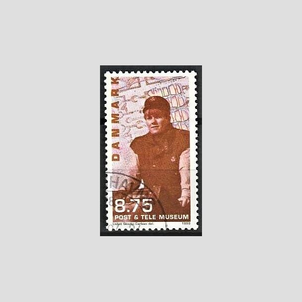 FRIMRKER DANMARK | 1998 - AFA 1179 - Post og Tele museet - 8,75 Kr. Nutidigt postbud - Pnt Stemplet