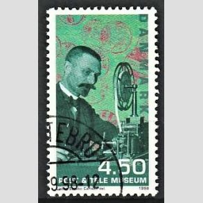 FRIMRKER DANMARK | 1998 - AFA 1177 - Post og Tele museet - 4,50 Kr. morseapparat - Pnt Stemplet