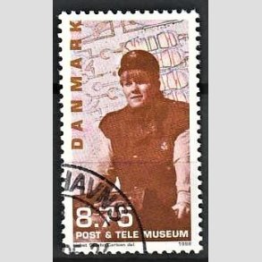 FRIMRKER DANMARK | 1998 - AFA 1179 - Post og Tele museet - 8,75 Kr. Nutidigt postbud - Pnt Stemplet