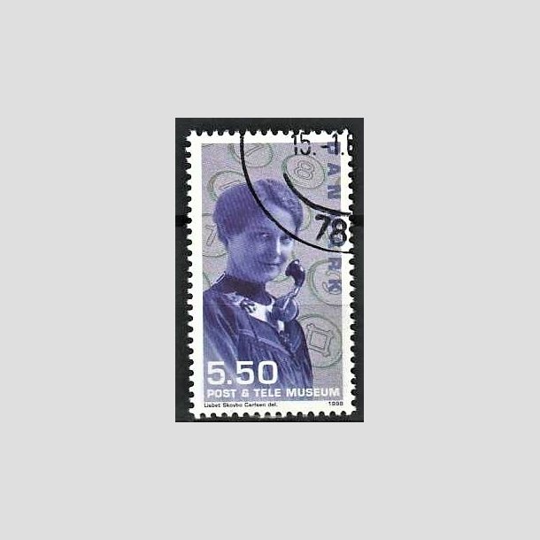 FRIMRKER DANMARK | 1998 - AFA 1178 - Post og Tele museet - 5,50 Kr. Telefonistinde - Pnt Stemplet