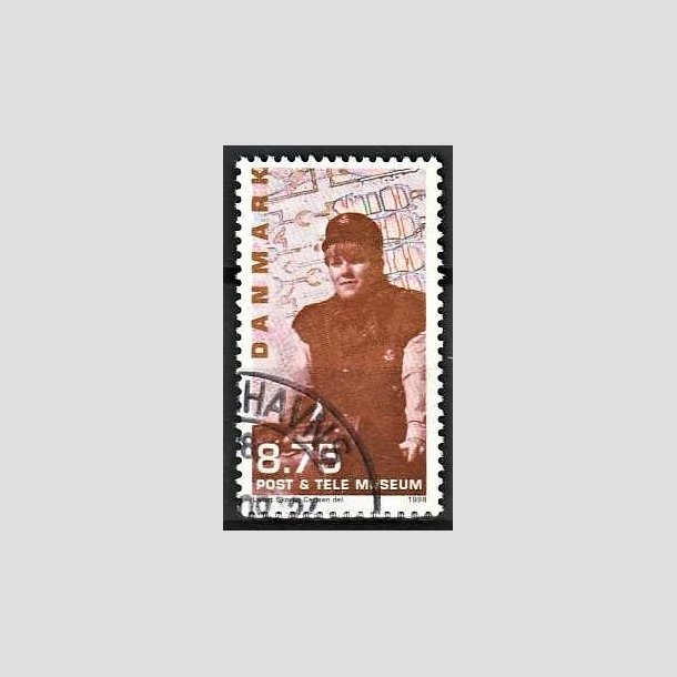 FRIMRKER DANMARK | 1998 - AFA 1179 - Post og Tele museet - 8,75 Kr. Nutidigt postbud - Pnt Stemplet