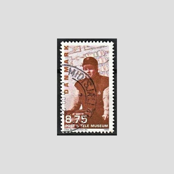 FRIMRKER DANMARK | 1998 - AFA 1179 - Post og Tele museet - 8,75 Kr. Nutidigt postbud - Pnt Stemplet