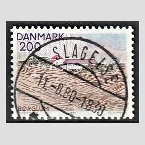 FRIM�RKER DANMARK | 1980 - AFA 702 - Nord for Limfjorden - 200 �re flerfarvet - Pragt Stemplet Slagelse